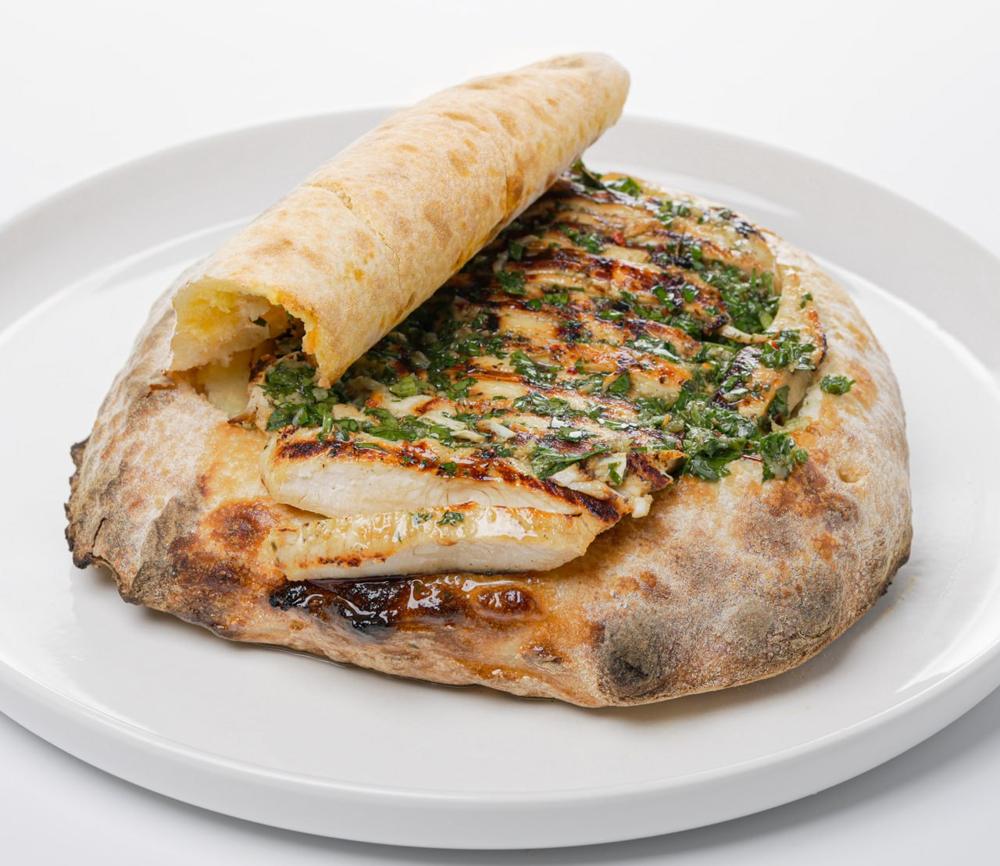 Chicken pocket, unrolled